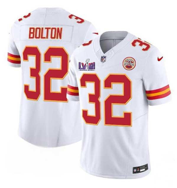 Men & Women & Youth Kansas City Chiefs #32 Nick Bolton White F.U.S.E. Super Bowl LVIII Patch Vapor Untouchable Limited Jersey->kansas city chiefs->NFL Jersey
